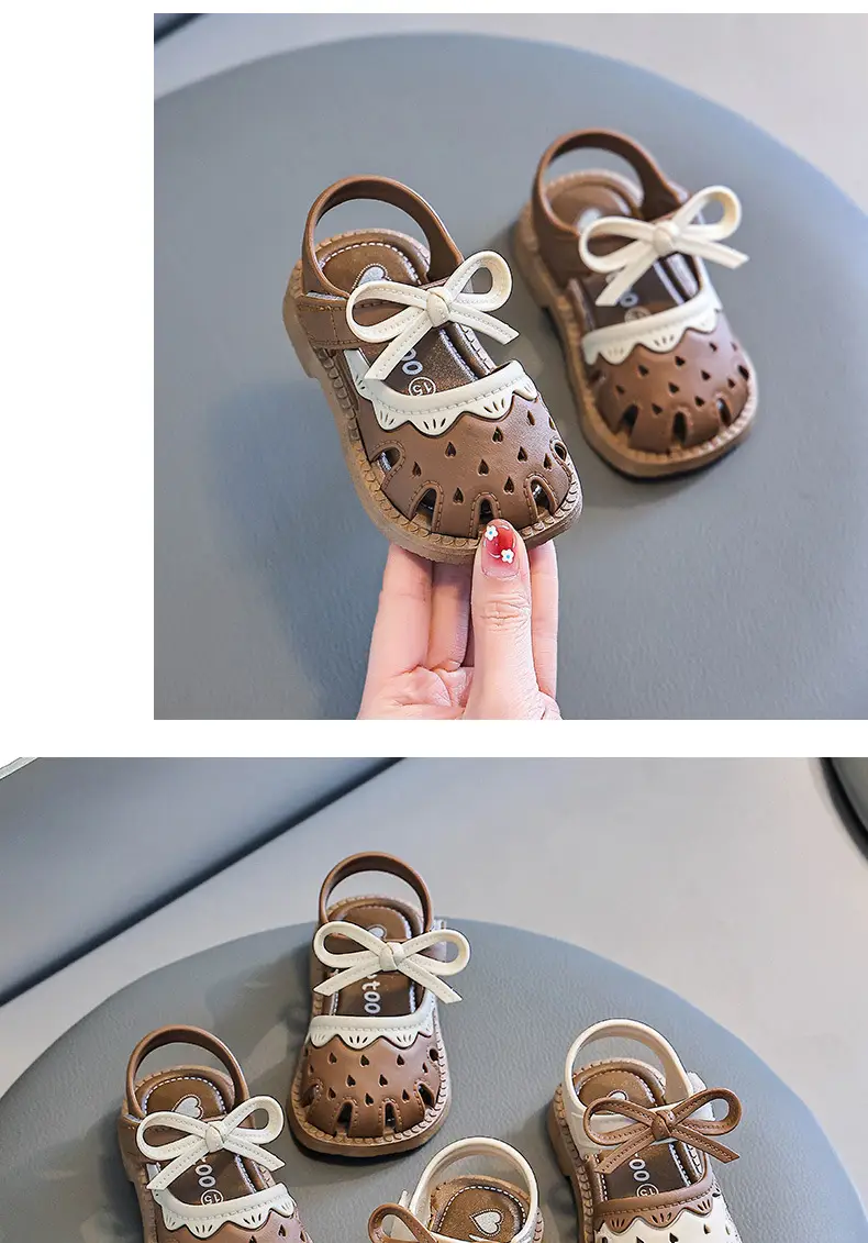 Baby Sandals Summer Girls Breathable Toe Cap Soft Sole — feature 18