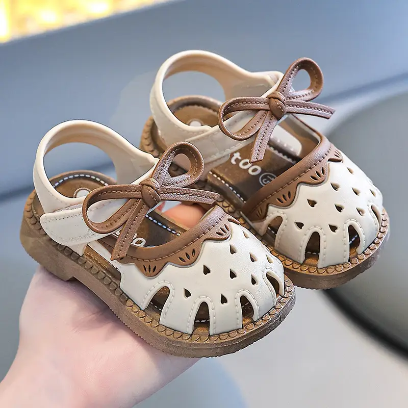 Baby Sandals Summer Girls Breathable Toe Cap Soft Sole — feature 6