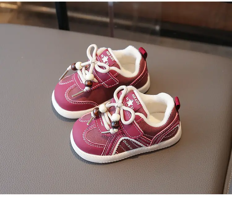 Winter Baby Boys and Girls Fleece-Lined Toddler Shoes for Infants 0 to 1-3 and a Half Years Old, 12-Month-Old Winter Warm Cotton Shoes — feature 12