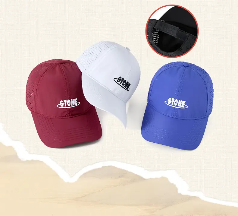 Men Blue Water-Repellent Baseball Cap with Brand Logo — feature 12