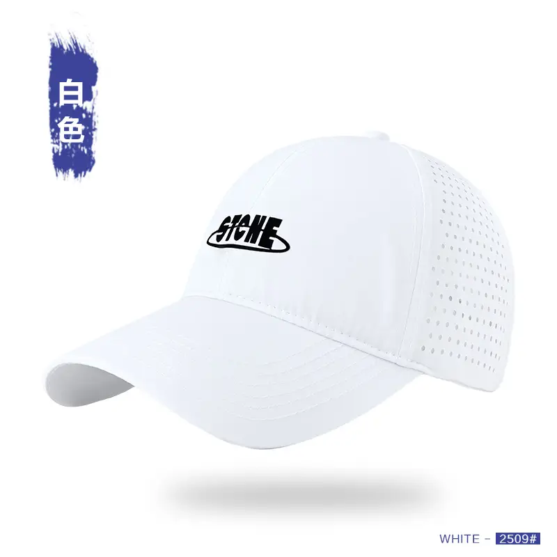 Men Blue Water-Repellent Baseball Cap with Brand Logo