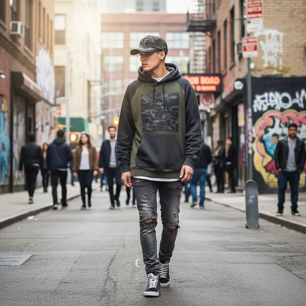 Men Camouflage Baseball Cap with Wide Brim — feature 11