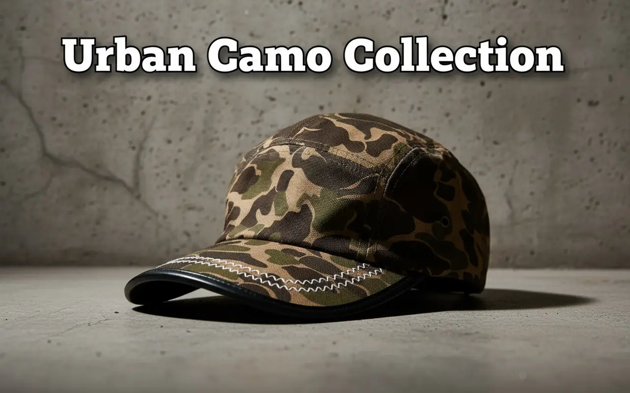 Men Camouflage Baseball Cap with Wide Brim — feature 2