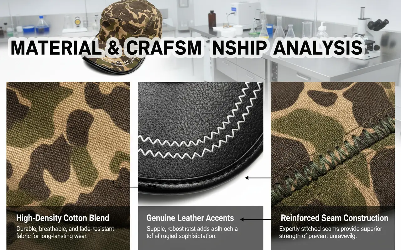 Men Camouflage Baseball Cap with Wide Brim — feature 4