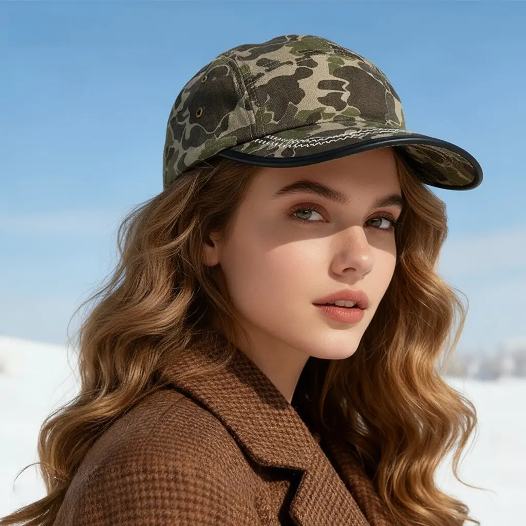 Men Camouflage Baseball Cap with Wide Brim — feature 6