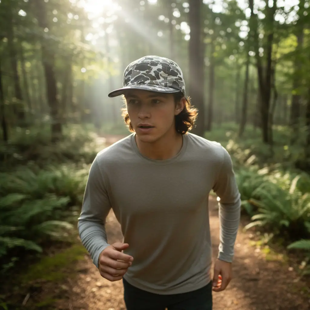 Men Camouflage Baseball Cap with Wide Brim — feature 9