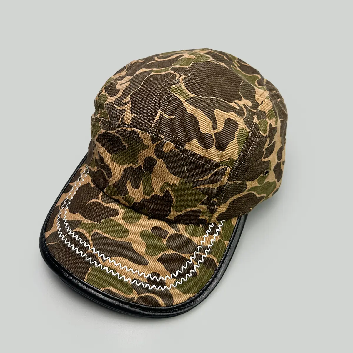 Men Camouflage Baseball Cap with Wide Brim - Image 2