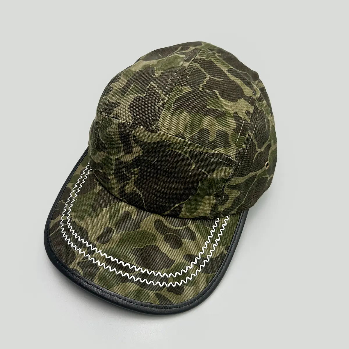 Men Camouflage Baseball Cap with Wide Brim - Image 5