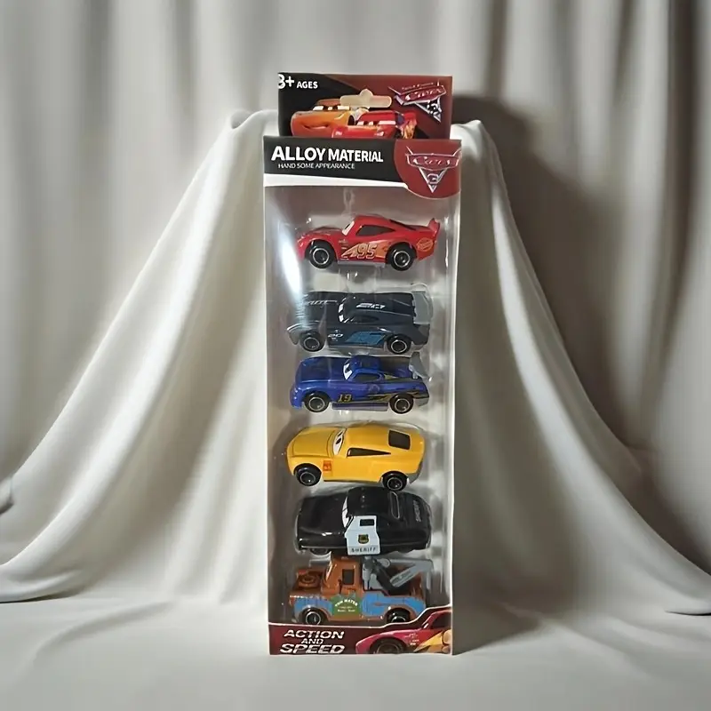 New Cars Container Truck Sliding No Pull Back Alloy Racing Car Children's Toy Lightning Mcqueen Male Toy