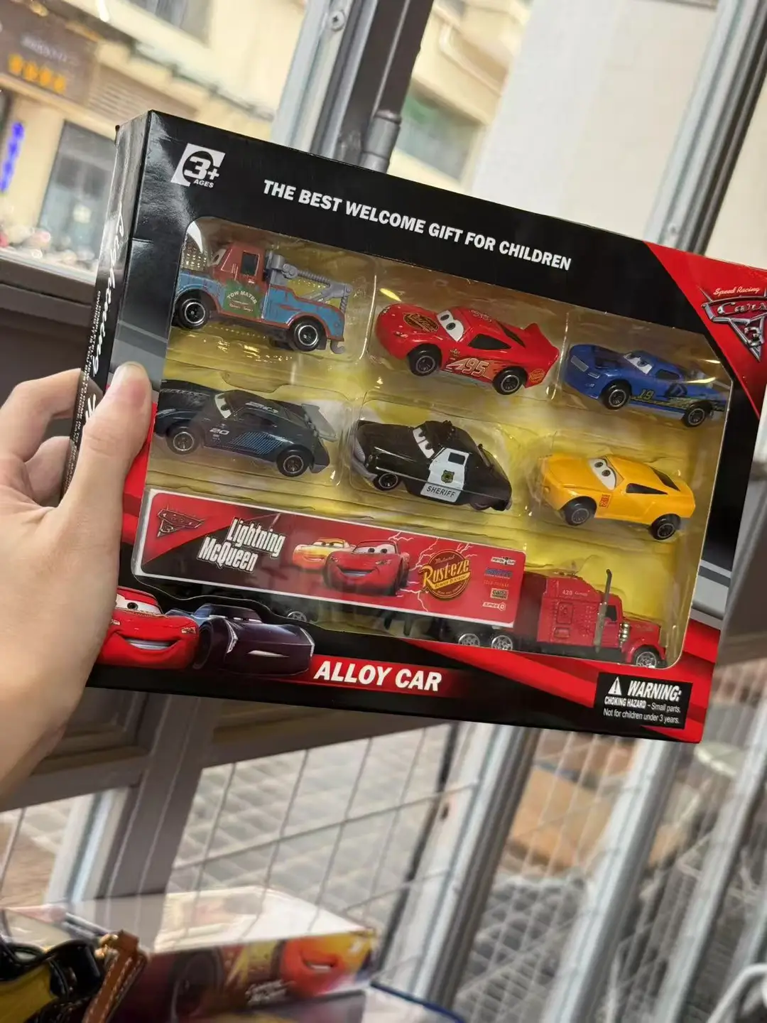 New Cars Container Truck Sliding No Pull Back Alloy Racing Car Children's Toy Lightning Mcqueen Male Toy
