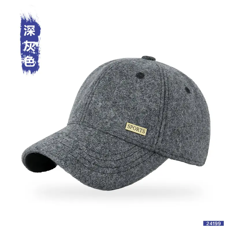 Men Wool Adjustable Cap Windproof Cold Proof