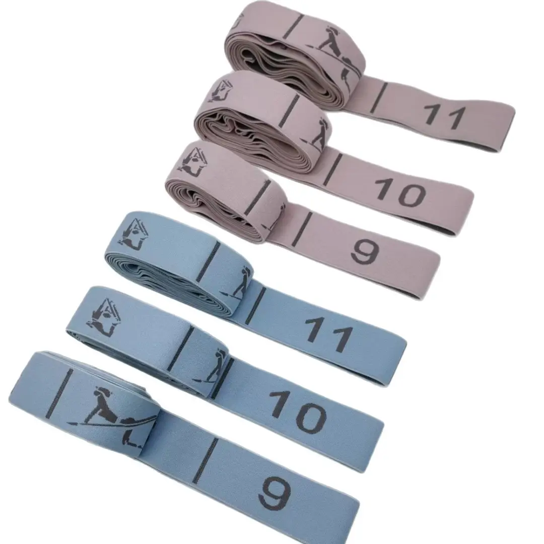 In-Stock Yoga Stretch Band with Numerical Segments for Dance and Fitness, Elastic Band for Auxiliary Resistance Stretching and Back Opening Posture Training
