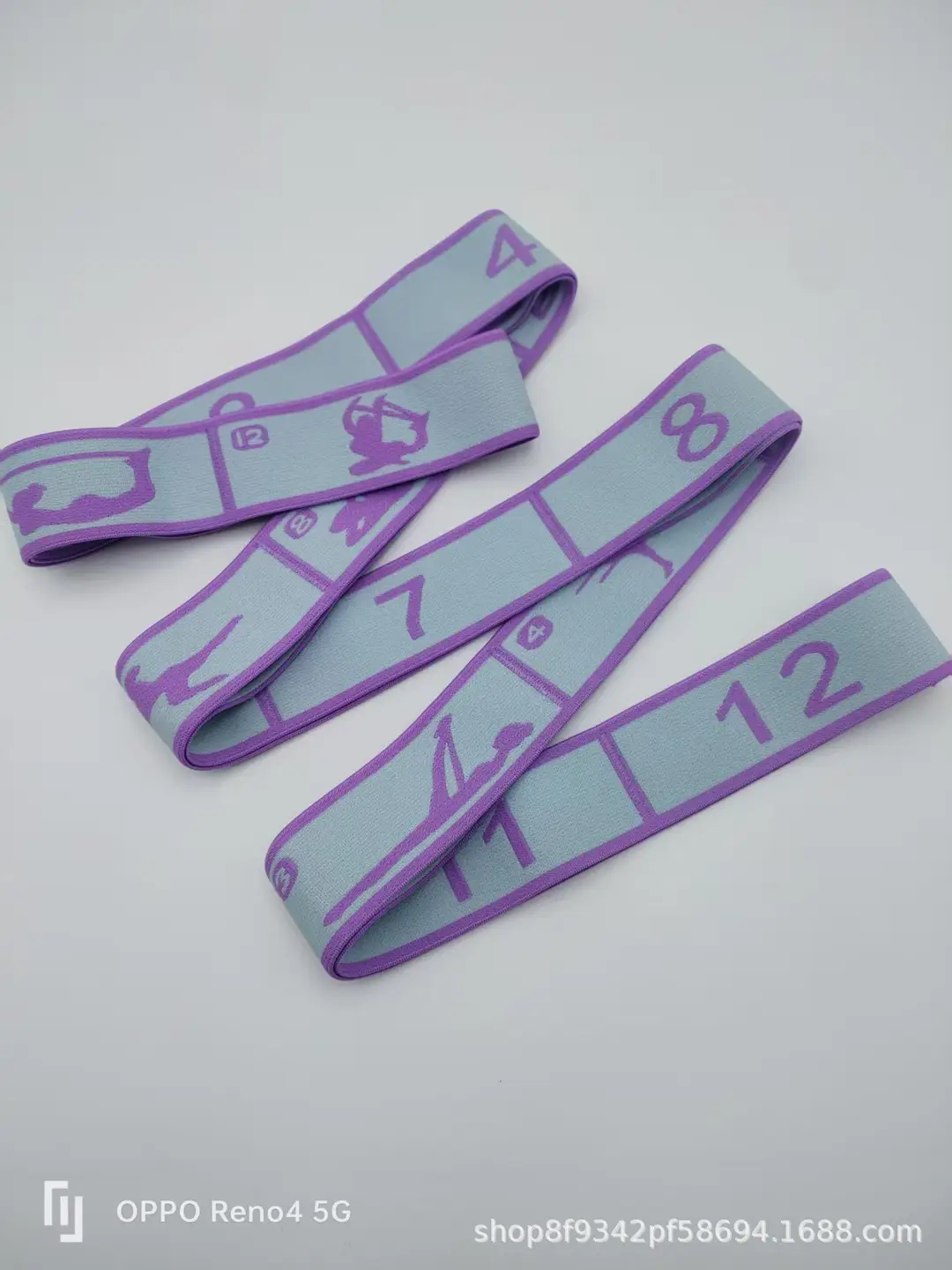 In-Stock Yoga Stretch Band with Numerical Segments for Dance and Fitness, Elastic Band for Auxiliary Resistance Stretching and Back Opening Posture Training