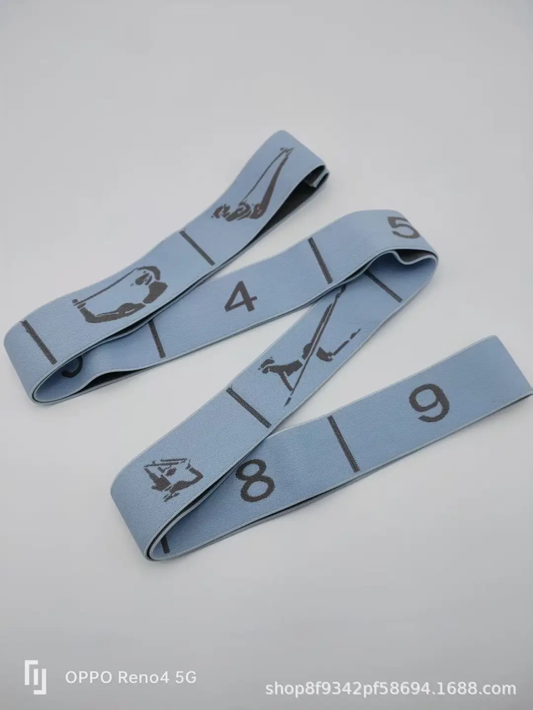 In-Stock Yoga Stretch Band with Numerical Segments for Dance and Fitness, Elastic Band for Auxiliary Resistance Stretching and Back Opening Posture Training
