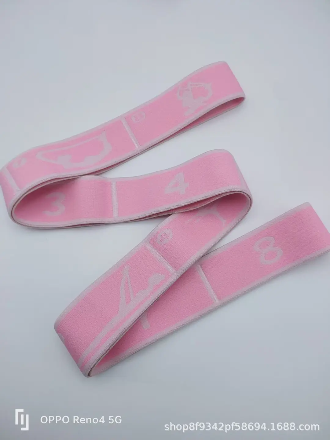 In-Stock Yoga Stretch Band with Numerical Segments for Dance and Fitness, Elastic Band for Auxiliary Resistance Stretching and Back Opening Posture Training