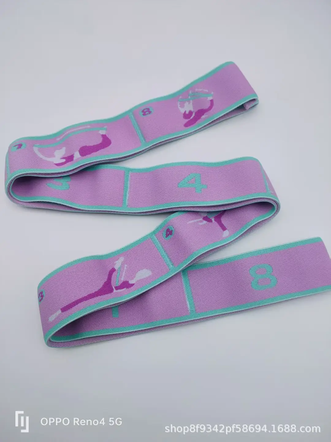 In-Stock Yoga Stretch Band with Numerical Segments for Dance and Fitness, Elastic Band for Auxiliary Resistance Stretching and Back Opening Posture Training