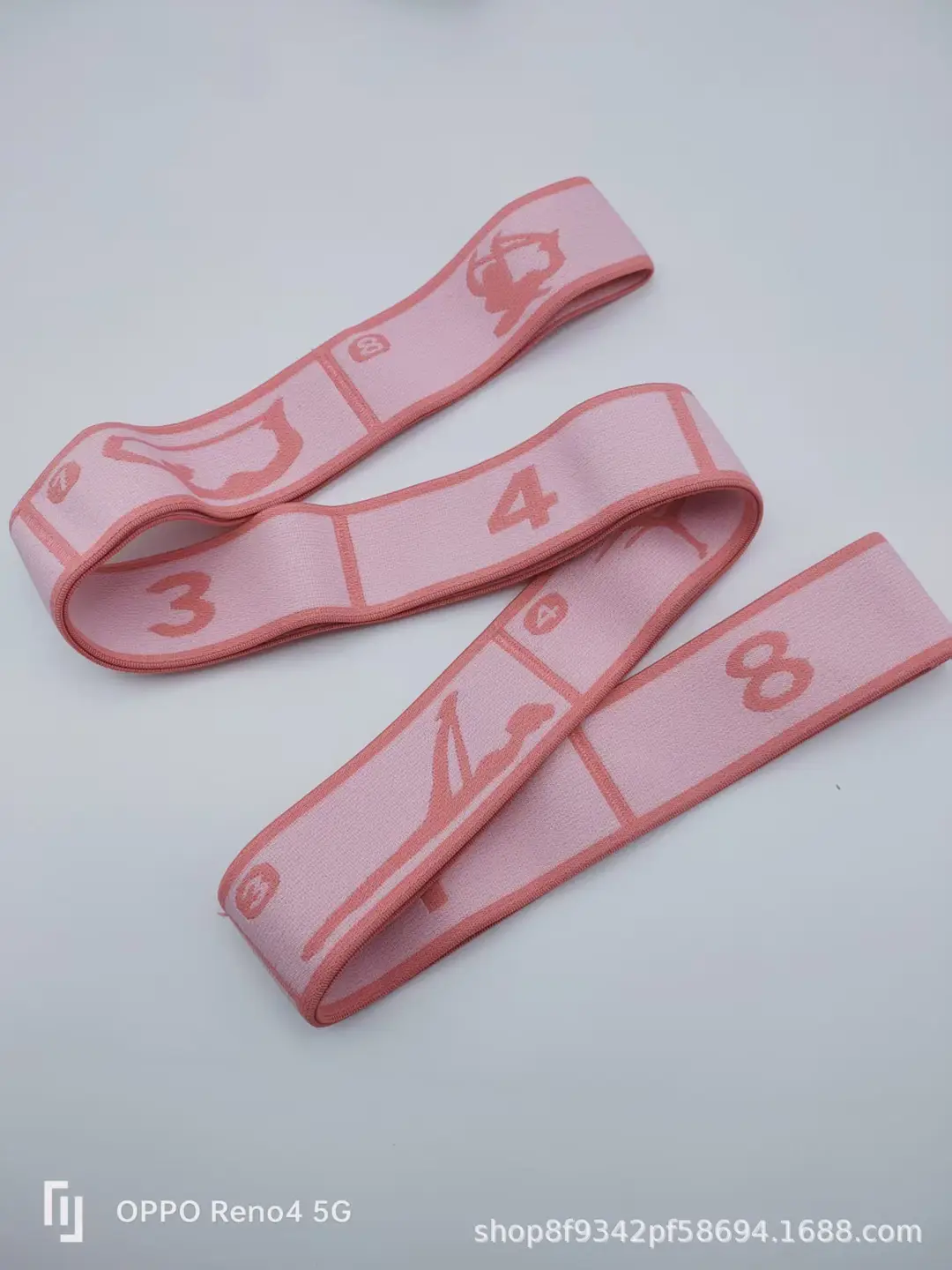 In-Stock Yoga Stretch Band with Numerical Segments for Dance and Fitness, Elastic Band for Auxiliary Resistance Stretching and Back Opening Posture Training