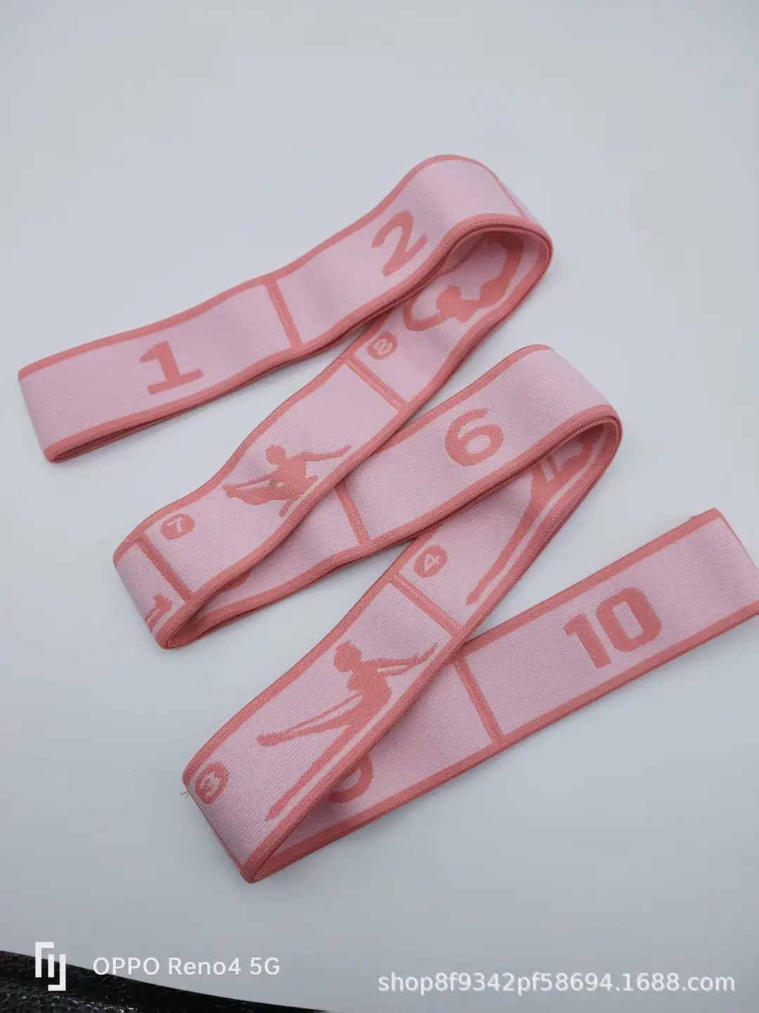 In-Stock Yoga Stretch Band with Numerical Segments for Dance and Fitness, Elastic Band for Auxiliary Resistance Stretching and Back Opening Posture Training