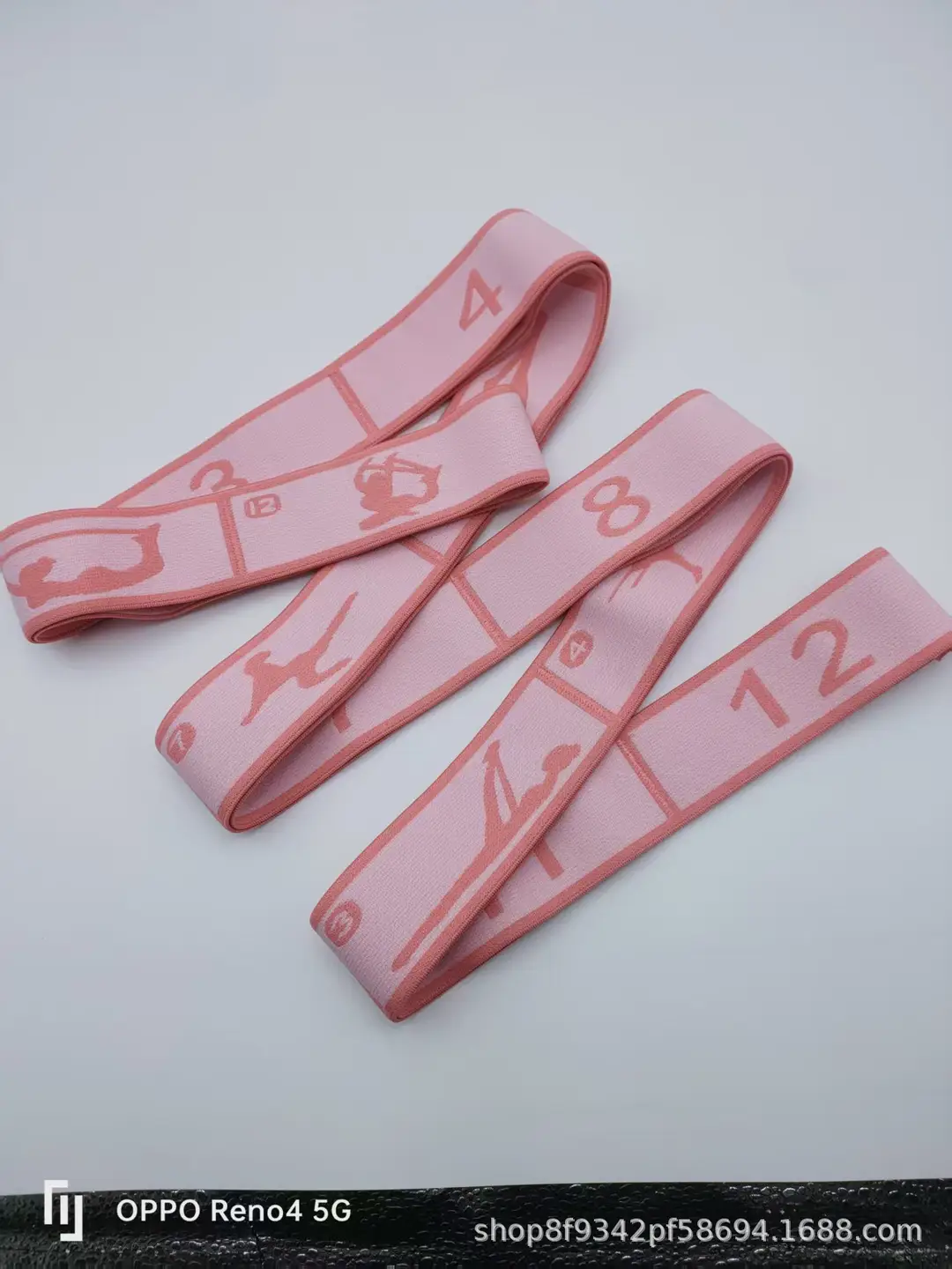 In-Stock Yoga Stretch Band with Numerical Segments for Dance and Fitness, Elastic Band for Auxiliary Resistance Stretching and Back Opening Posture Training