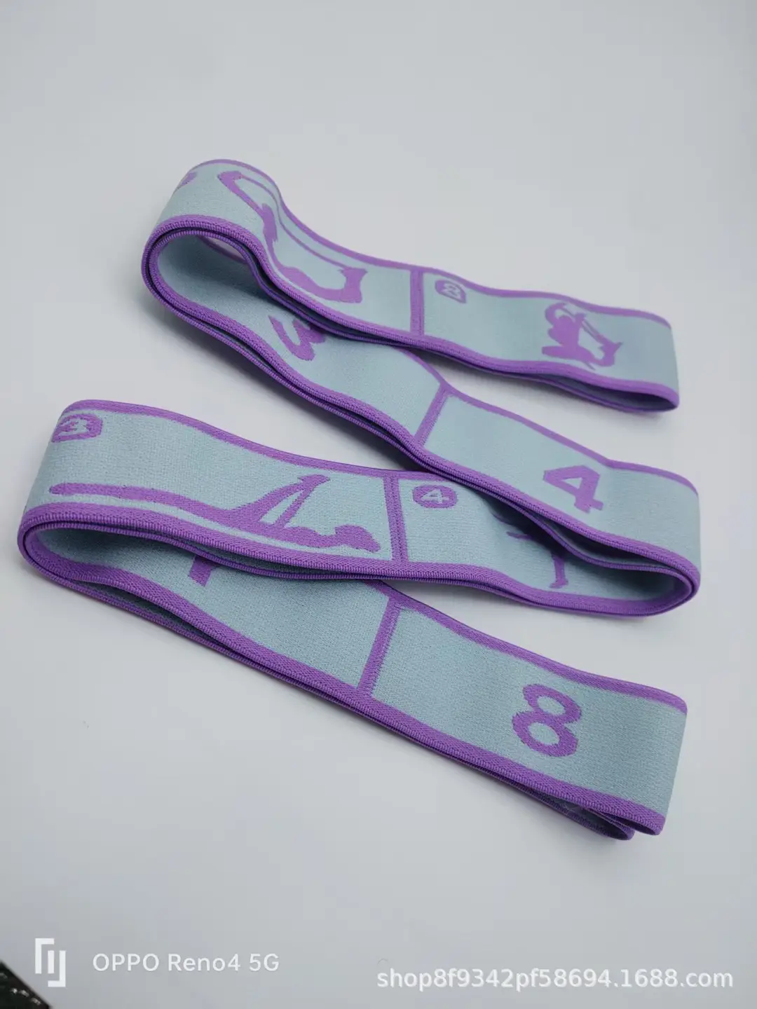 In-Stock Yoga Stretch Band with Numerical Segments for Dance and Fitness, Elastic Band for Auxiliary Resistance Stretching and Back Opening Posture Training