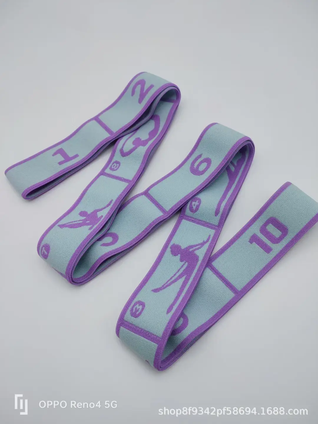 In-Stock Yoga Stretch Band with Numerical Segments for Dance and Fitness, Elastic Band for Auxiliary Resistance Stretching and Back Opening Posture Training