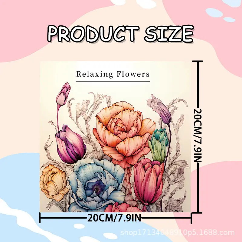 Cross-Border New Coloring Book Coloring Book Adult Painting Book Coloring Book Colored Lead Crayon Thickened Wholesale Coloring Book