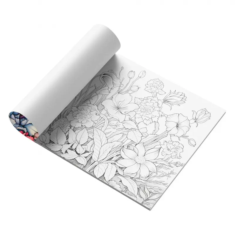 Cross-Border New Coloring Book Coloring Book Adult Painting Book Coloring Book Colored Lead Crayon Thickened Wholesale Coloring Book