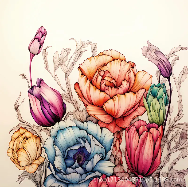 Cross-Border New Coloring Book Coloring Book Adult Painting Book Coloring Book Colored Lead Crayon Thickened Wholesale Coloring Book — feature 9