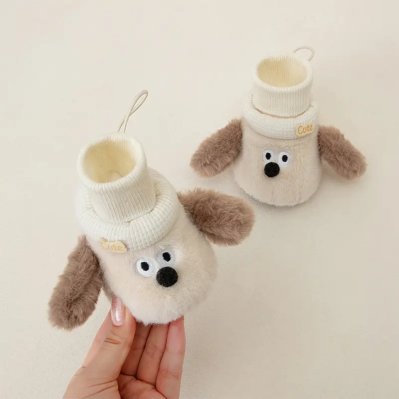 Jingqi Baby Fleece Warm Baby Socks Non-Falling Newborn