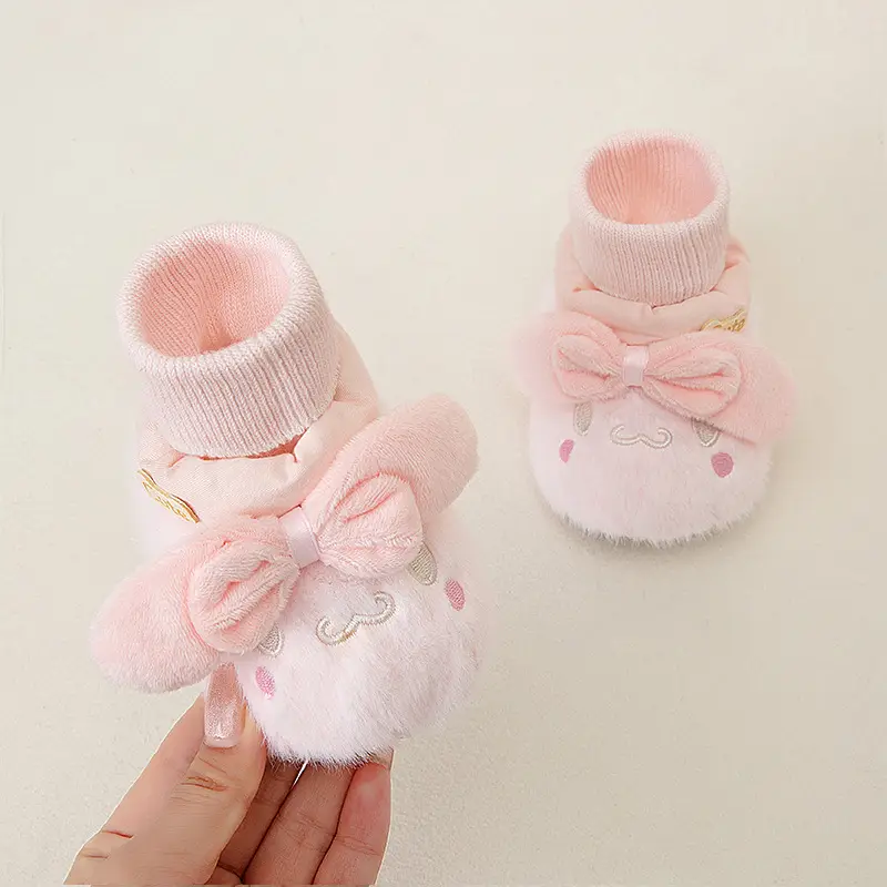 Jingqi Baby Fleece Warm Baby Socks Non-Falling Newborn