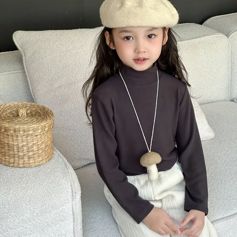 Girls Cashmere Turtlenege Bottom T-Shirt Autumn Winter - Image 8
