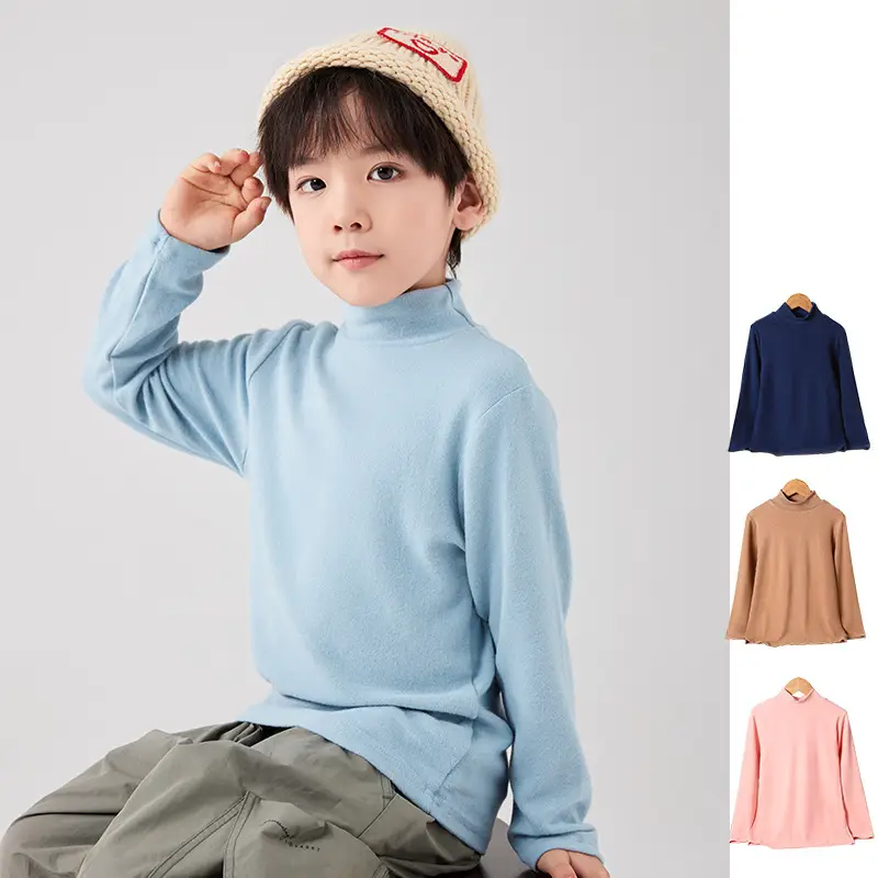 Girls Cashmere Turtlenege Bottom T-Shirt Autumn Winter - Image 9