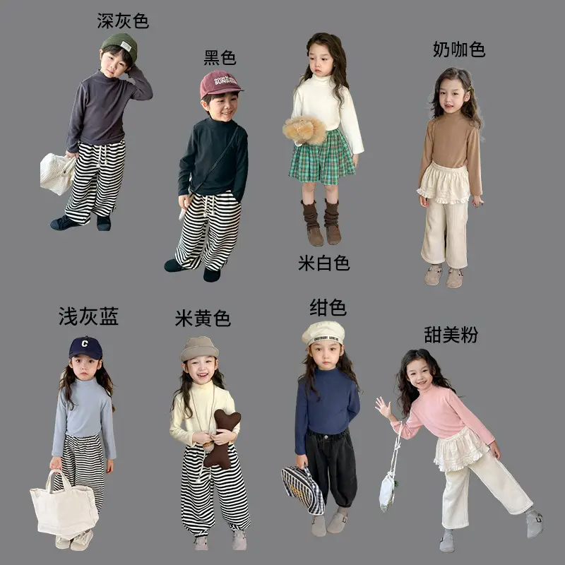 Girls Cashmere Turtlenege Bottom T-Shirt Autumn Winter - Image 10