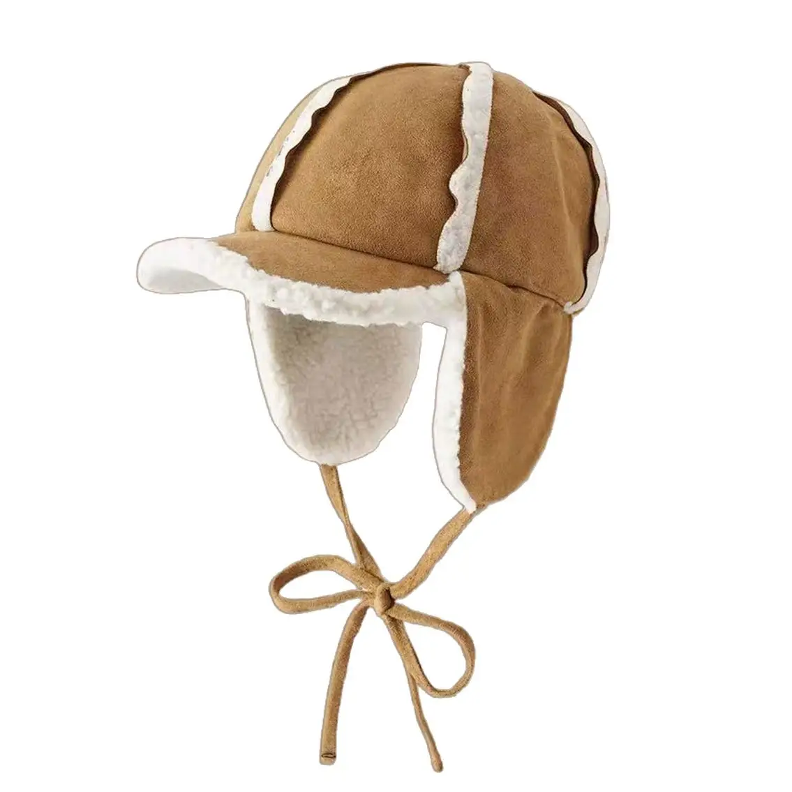Winter Suede Flight Hat for Men Women Warm Duckbill Trapper - Image 9