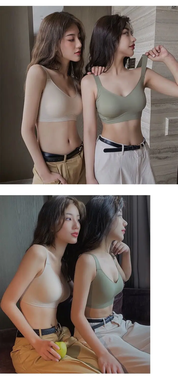 Sports Yoga Vest Jelly Strip Seamless Intimates Women's Small Breast Push-Up No Rims Soft Support Bra Summer Thin Style — feature 30