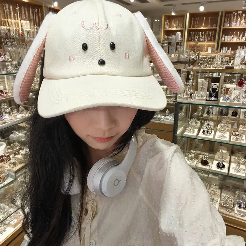Cute Plush Bunny Cap for Women Autumn Sunshade - Image 4