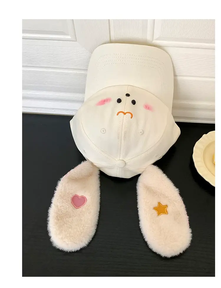Cute Plush Bunny Cap for Women Autumn Sunshade — feature 13