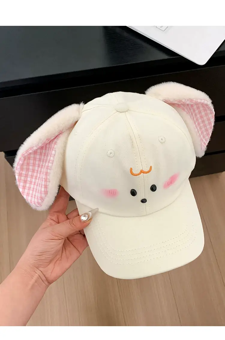 Cute Plush Bunny Cap for Women Autumn Sunshade — feature 14
