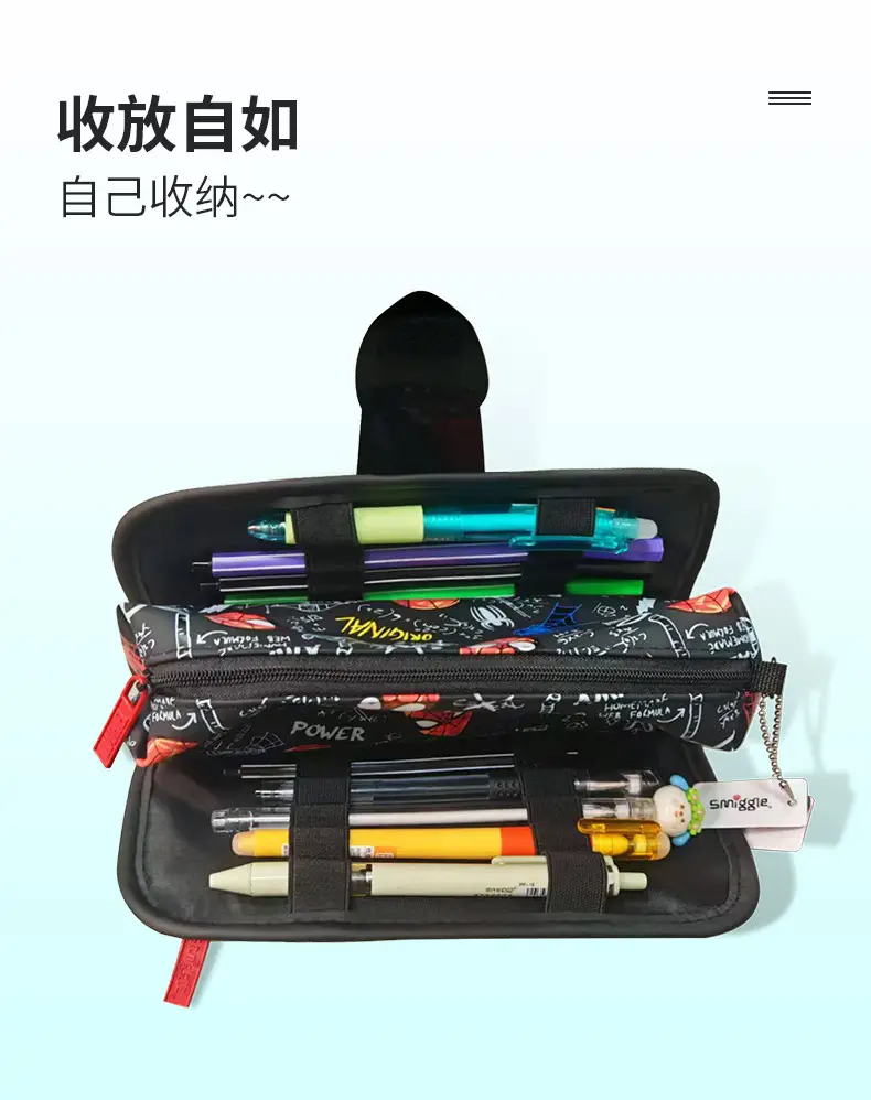 Australia Smiggle Pencil Bag Large Capacity Student Stationery Bag Double-Layer Stationery Box 2025 New Hot Pencil Bag — feature 4