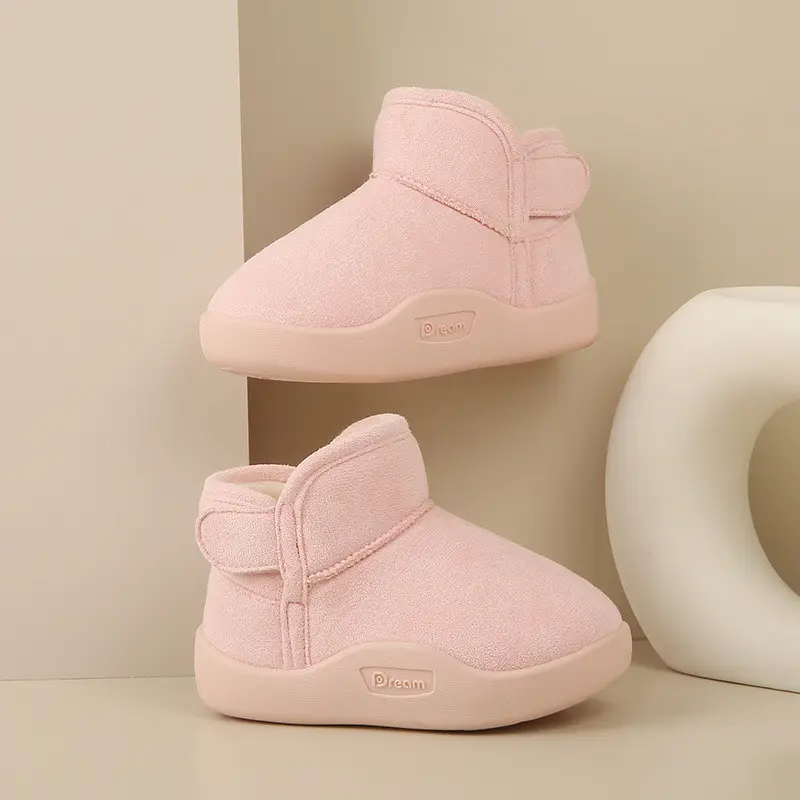 Winter Fleece Lined Toddler Boots Blue Brown Non-Slip
