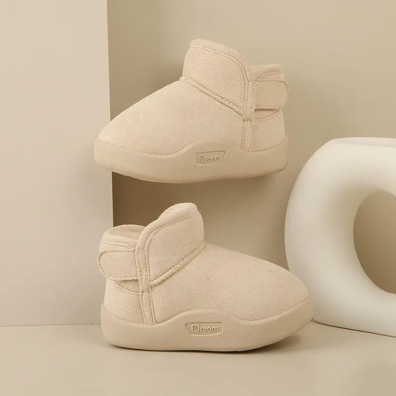Winter Fleece Lined Toddler Boots Blue Brown Non-Slip