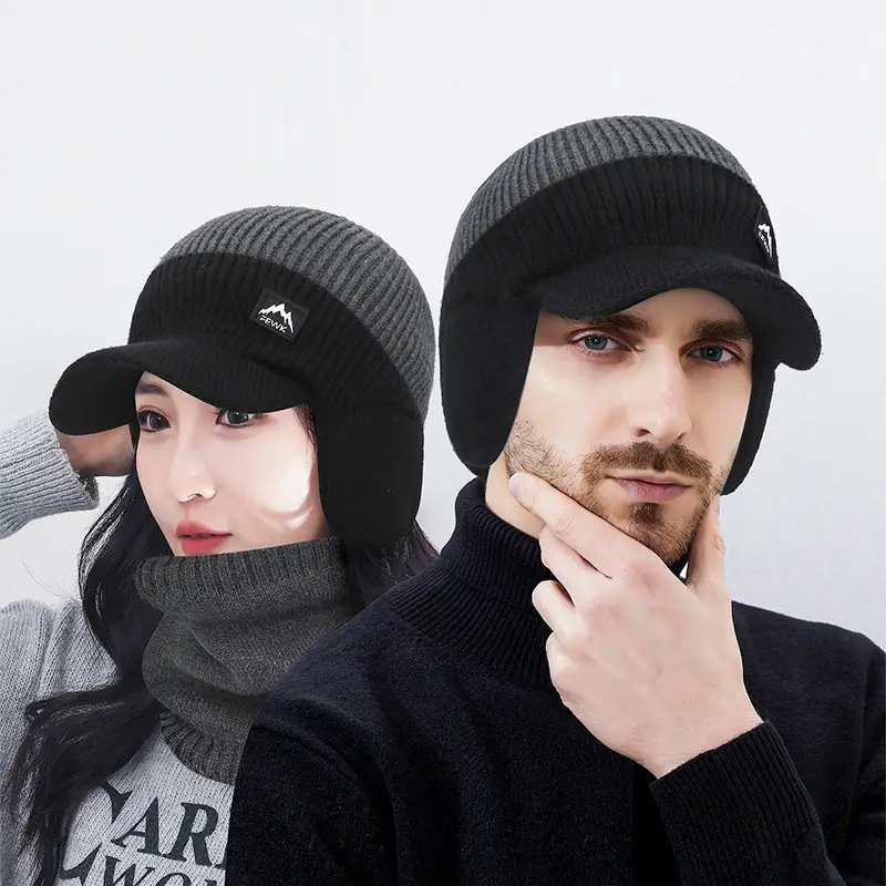Men Winter Beanie with Velvet Ear Bags & Cap - Image 10