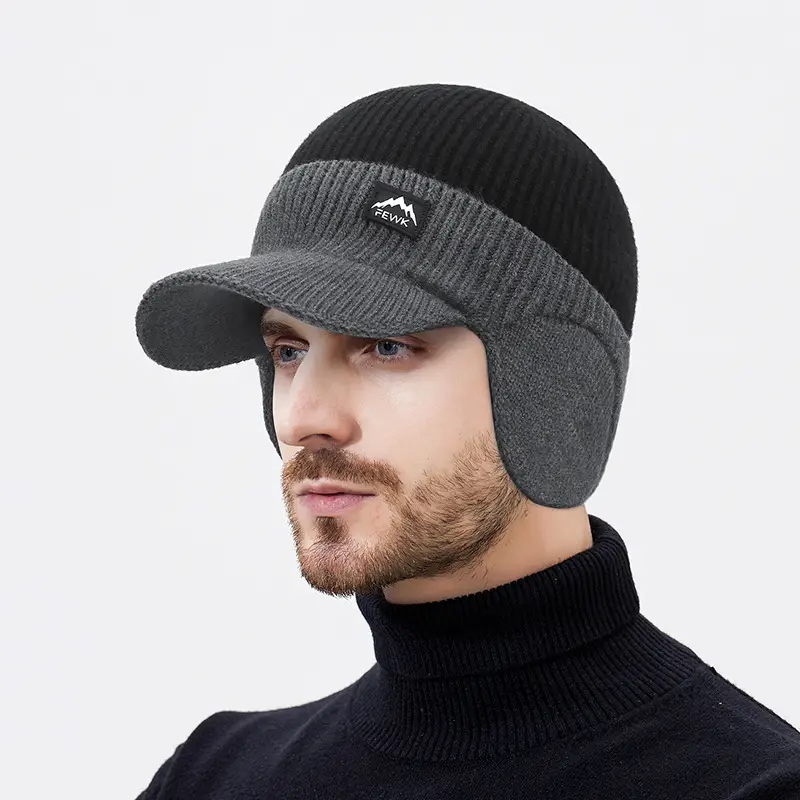 Men Winter Beanie with Velvet Ear Bags & Cap - Image 11