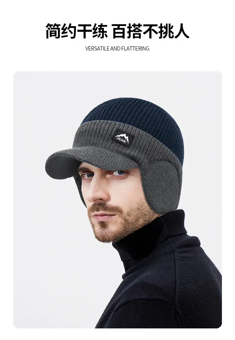Men Winter Beanie with Velvet Ear Bags & Cap — feature 8