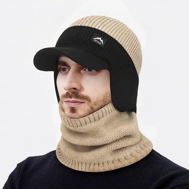 Men Winter Beanie with Velvet Ear Bags & Cap - Image 4