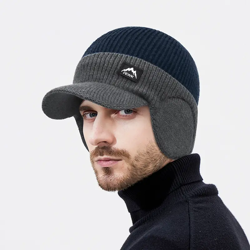 Men Winter Beanie with Velvet Ear Bags & Cap - Image 6