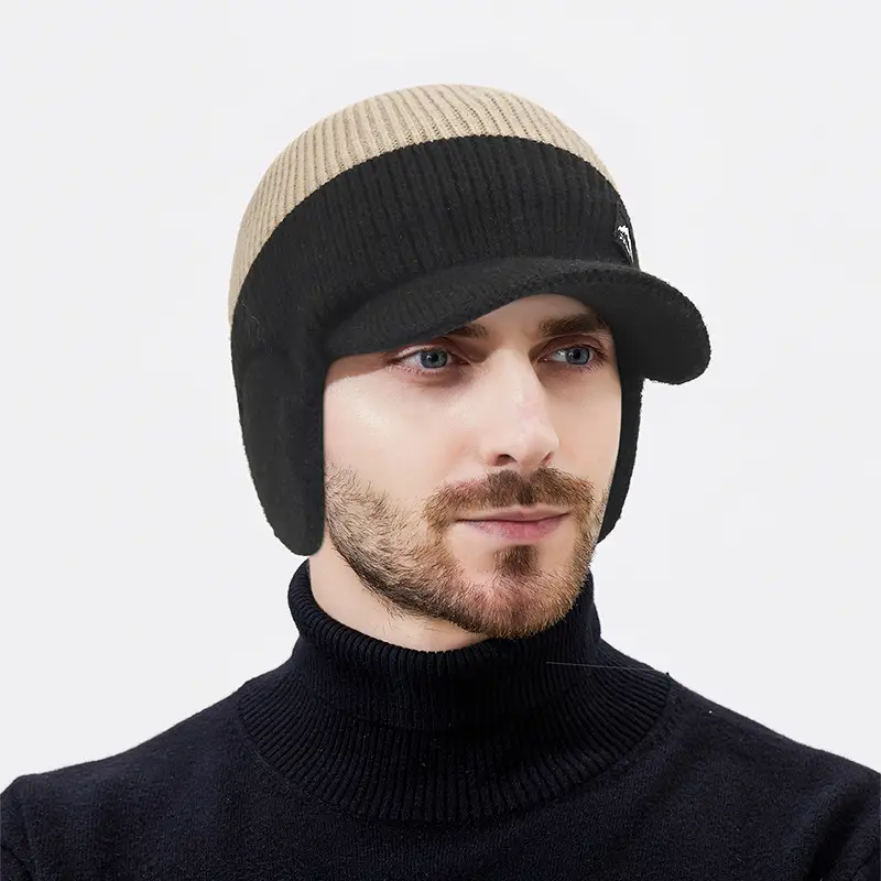 Men Winter Beanie with Velvet Ear Bags & Cap - Image 8