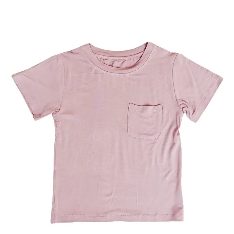 Baby Bamboo Fiber T-Shirt Beige Short Sleeve - Image 14