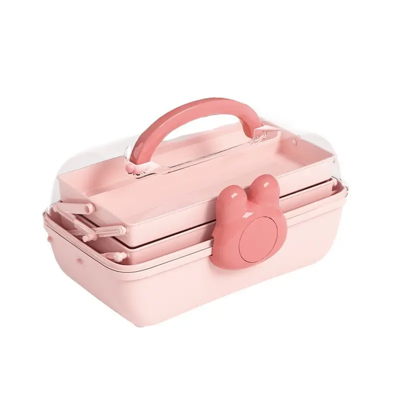 Children's Hair Accessories Storage Box Little Girl Girl Rubber Band Hairpin Hair Band Headband Multi-Layer Large Capacity Desktop Jewelry Box
