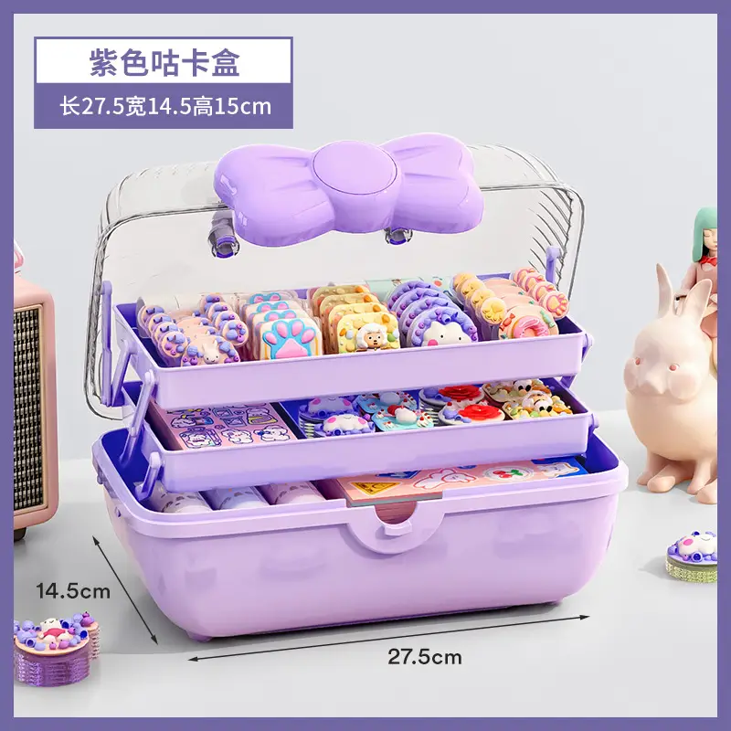 Children's Hair Accessories Storage Box Little Girl Girl Rubber Band Hairpin Hair Band Headband Multi-Layer Large Capacity Desktop Jewelry Box